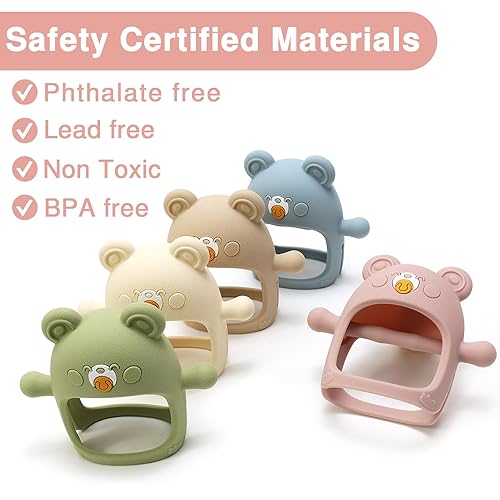 Miniatura 4 de Juguetes de dentición para bebés, juguetes de dentición sin caída para bebés de 0 a 6 meses, juguetes masticables para aliviar la dentición,