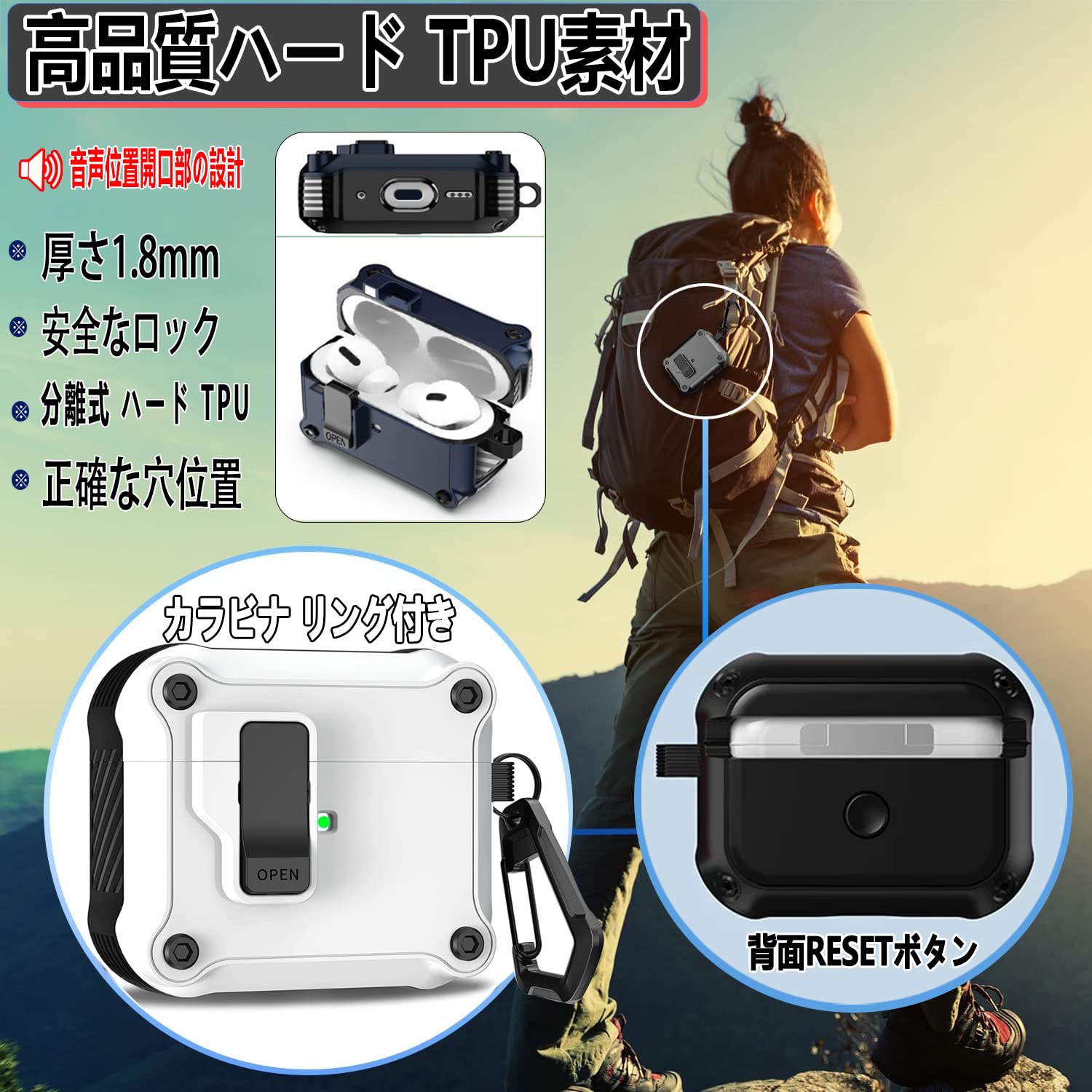 Amazon | OJBSEN AirPods Pro/Pro2 ケース (2023/2022/2019) AirPods
