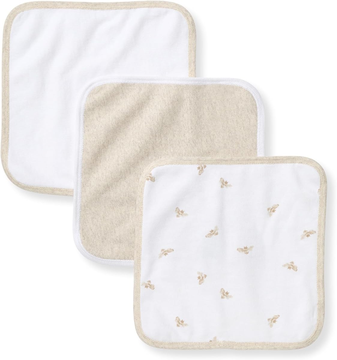 Burt's Bees Paños para bebés, 100% algodón orgánico, 9 x 9 pulgadas, paquete de 3 | Los paños de lavado suaves y delicados de rizo de algodón 100% orgánico son el elemento esencial perfecto para la hora del baño.
