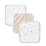 Burt\'s Bees Baby Infant Washcloths, 100% Organic Cotton, Soft and Super Absorbent Knit Terry & Woven Terry Wash Cloth