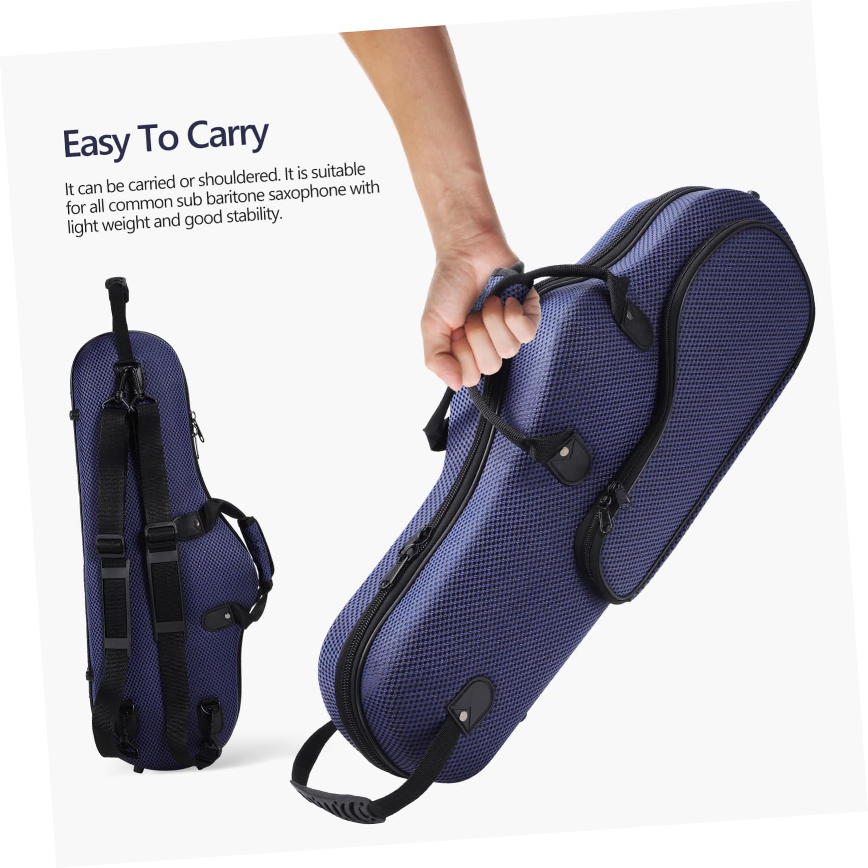ifundom Saxophone Accessories Bag Alto Saxophone Gig Bag Fastener Tape Handle Soft Padded Case