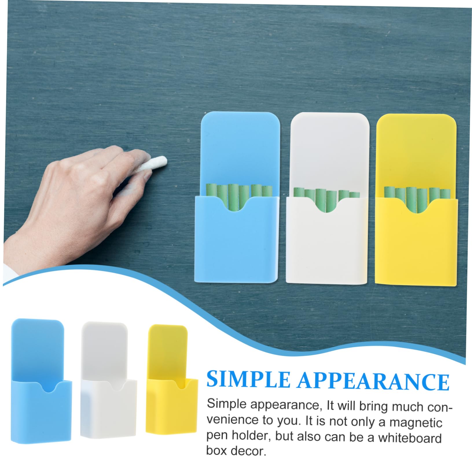 OSALADI 3 Set Portapenne Magnetico Scrivania Organizer Per Cancelleria Portapenne Per Lavagna E Ufficio Decorativo E Compatibile Con Metalliche Come Frigorifero E Lavagne 3 Pezzi * 3