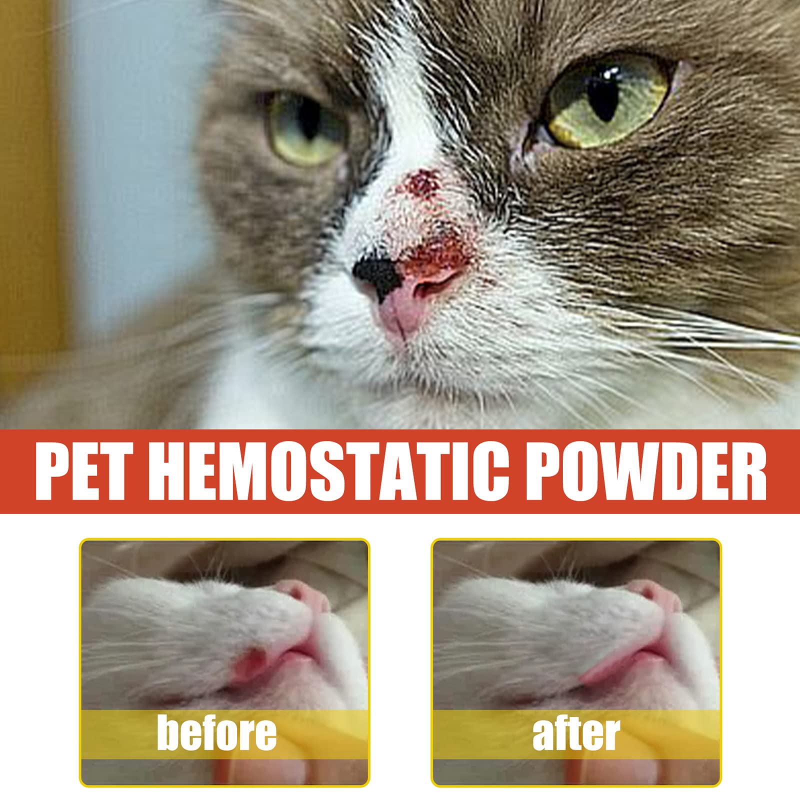Poudre styptique médicamenteuse 50 g pour les saignements des chiens, chats, chiens, chats, soins de la peau