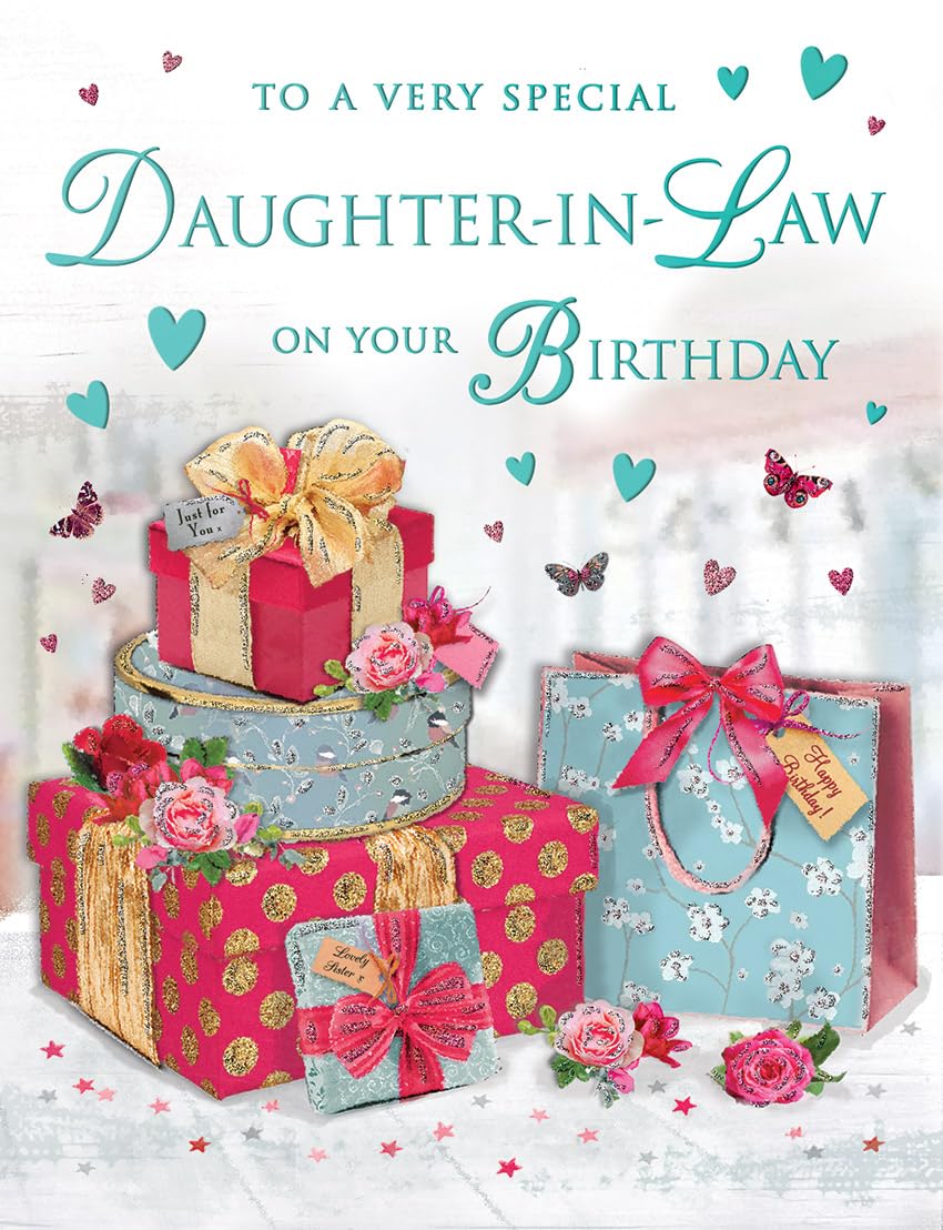Regal Publishing Traditional Birthday Card Daughter In Law - 8 x 6 inches - Piccadilly Greetings