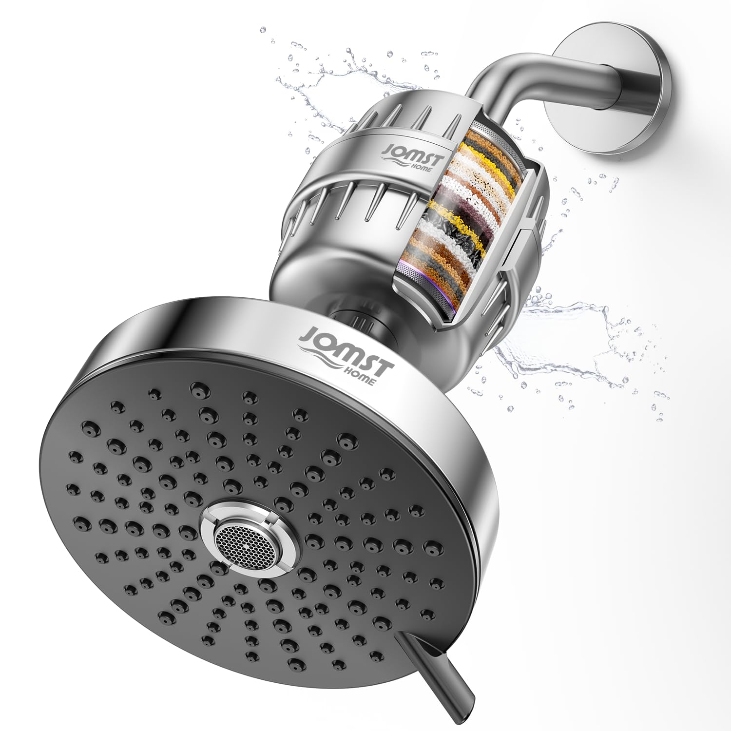 Photo 1 of Filtered Shower Head COMBO – for Healthier Skin & Hair | 3 Mode High Pressure Shower Heads with 25-Stage Filtration | Removes 99.947% Chlorine & Heavy Metals | Shower Head with Filters - Chrome