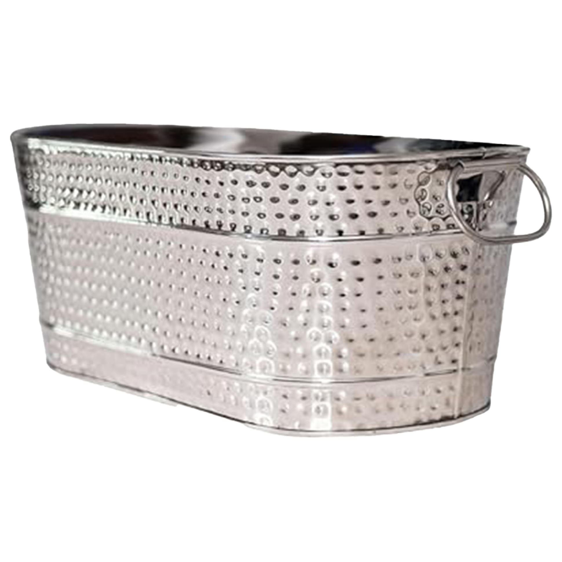 Bebida Tina Food Food Safe Galvanized Galvanized con manijas de 15qt cubo de champán Resistente a la óxido ＆ Cubos de hielo resistentes para fiestas Mantenga la bebida de hielo durante 8 horas sumini