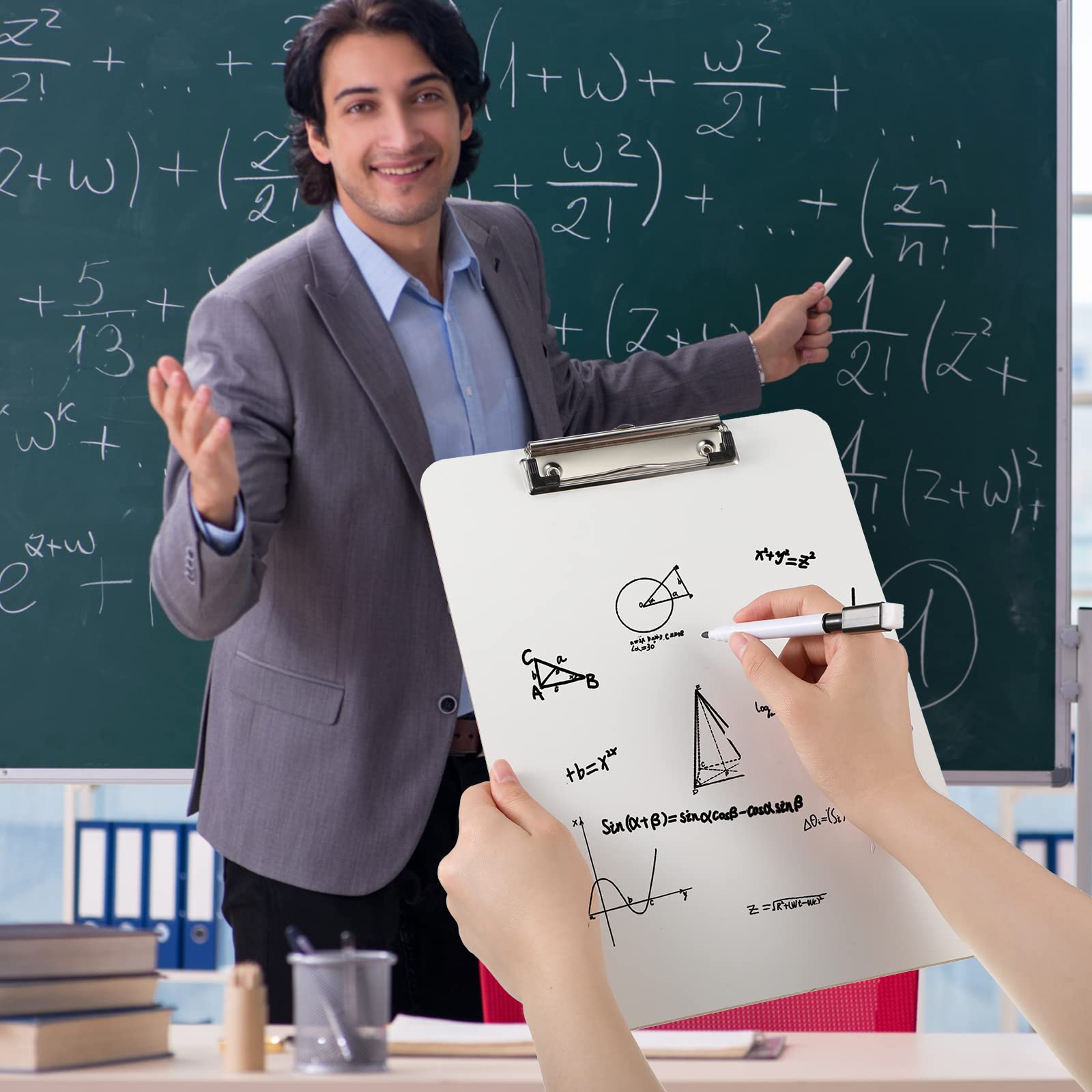 Jutom 50 Pcs Double Sided Dry Erase Clipboards Bulk 9" x 12.5