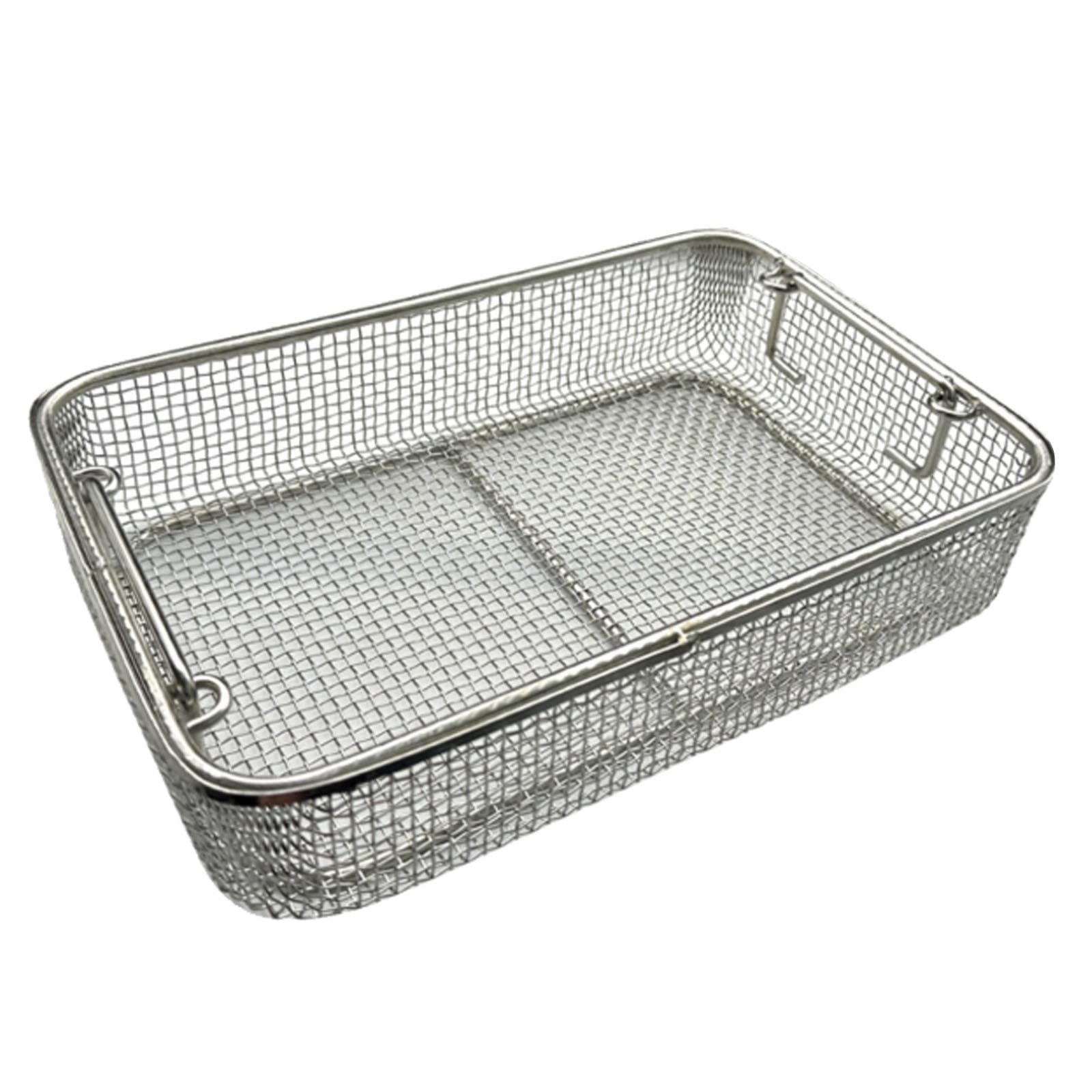 Bandeja EsterilizacióN para Instrumental MéDico Cesta DesinfeccióN Acero Inoxidable Bandejas Laboratorio Resistente a Altas Temperaturas Apta para QuiróFano OdontologíA 35x25x7cm/13.8x9.8x2.8in