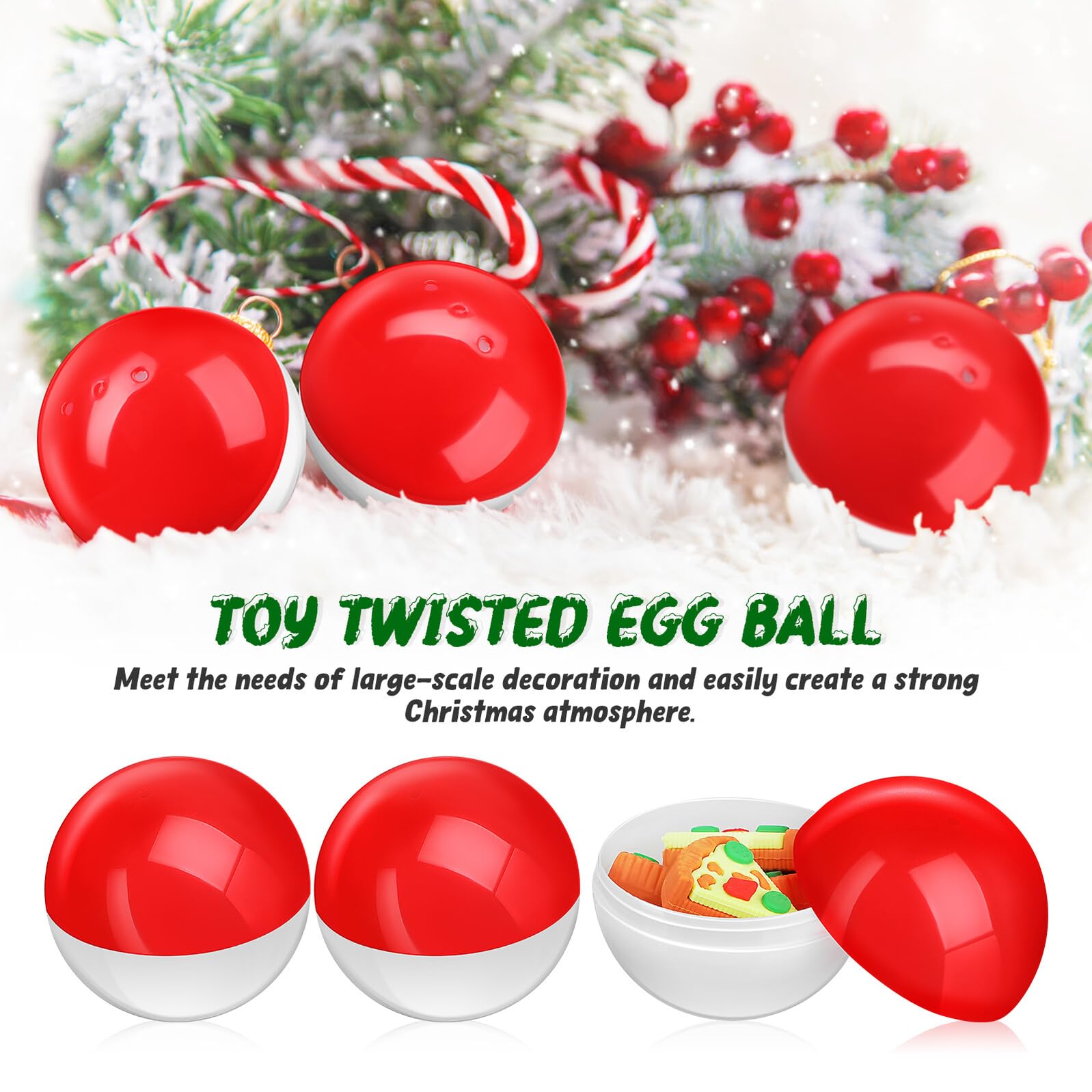 Yardenfun 20 Leere Runde Plastikkapseln 65mm – Transparente Automatenkugeln für Gastgeschenke Selbstgemacht Party und Spielzeugbehälter