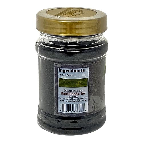 Miniatura 3 de Desi Kitchen Spices All Natural  Sin sal  Vegano  Sin OMG  Kalonji entero (semillas de onión, semillas de Nigella) (85 gm (3 onzas)
