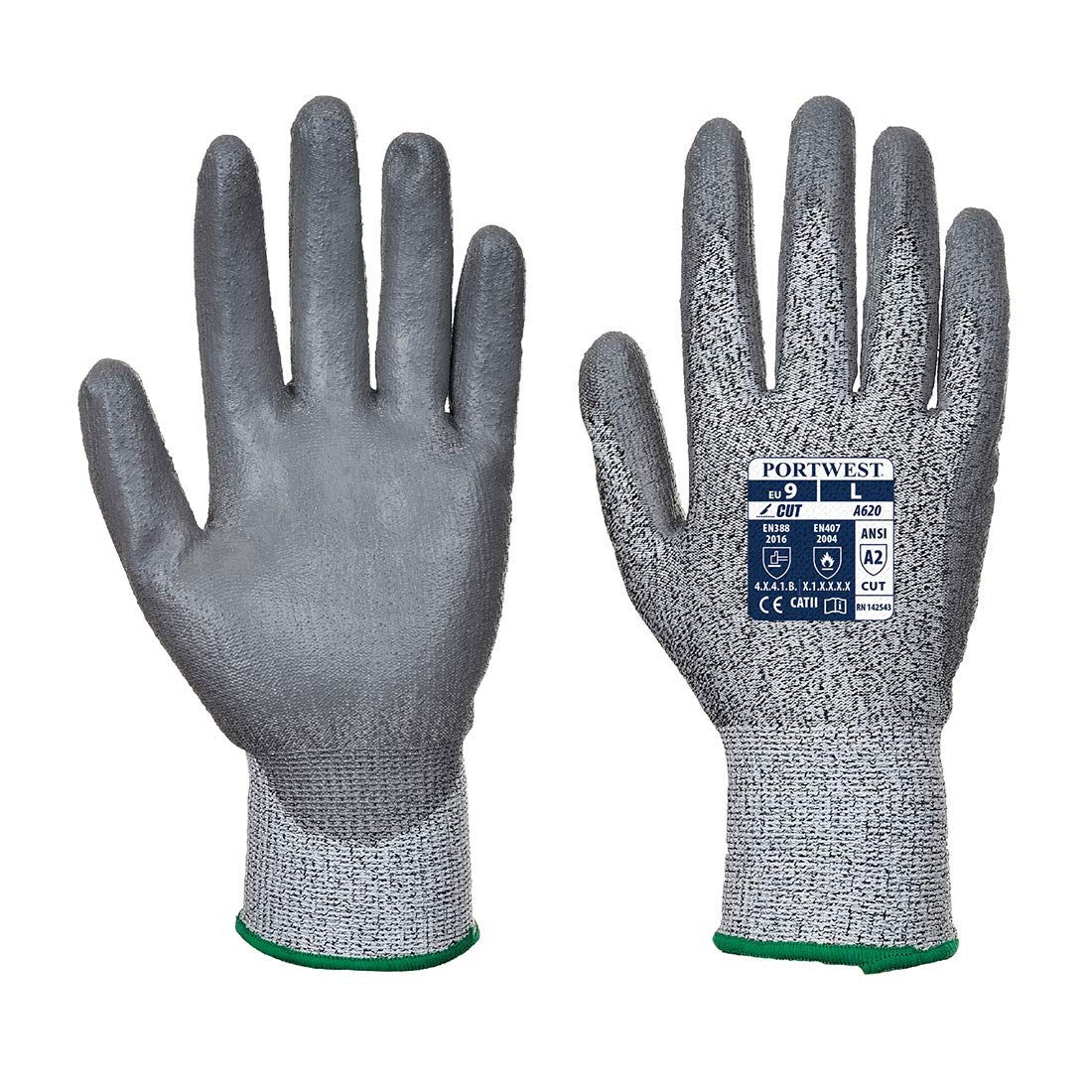 Portwest Grey Lr Cut Pu Palm Glove - Large | 9