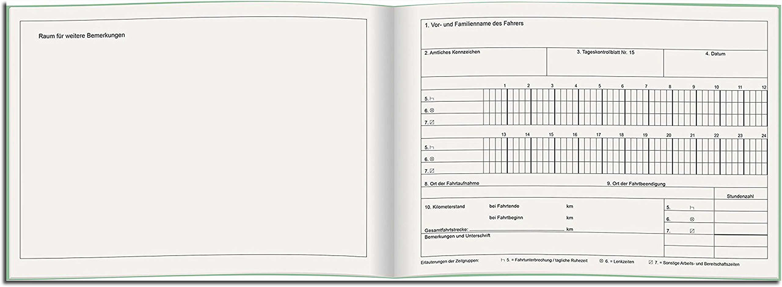 RNK Verlag Kontrollbuch fr das Fahrpersonal - A5 quer, 32, Heft