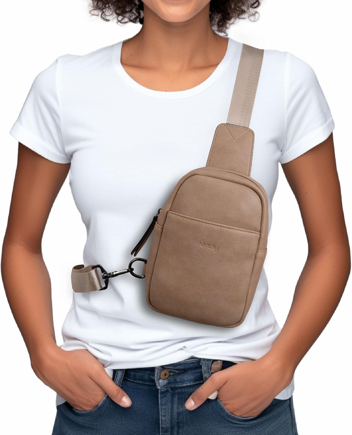 Alldaily Small Sling Bag for Women Crossbody Purse Leather Fashionable Trendy Chest Bag for Travel, Fanny Pack - Image 2