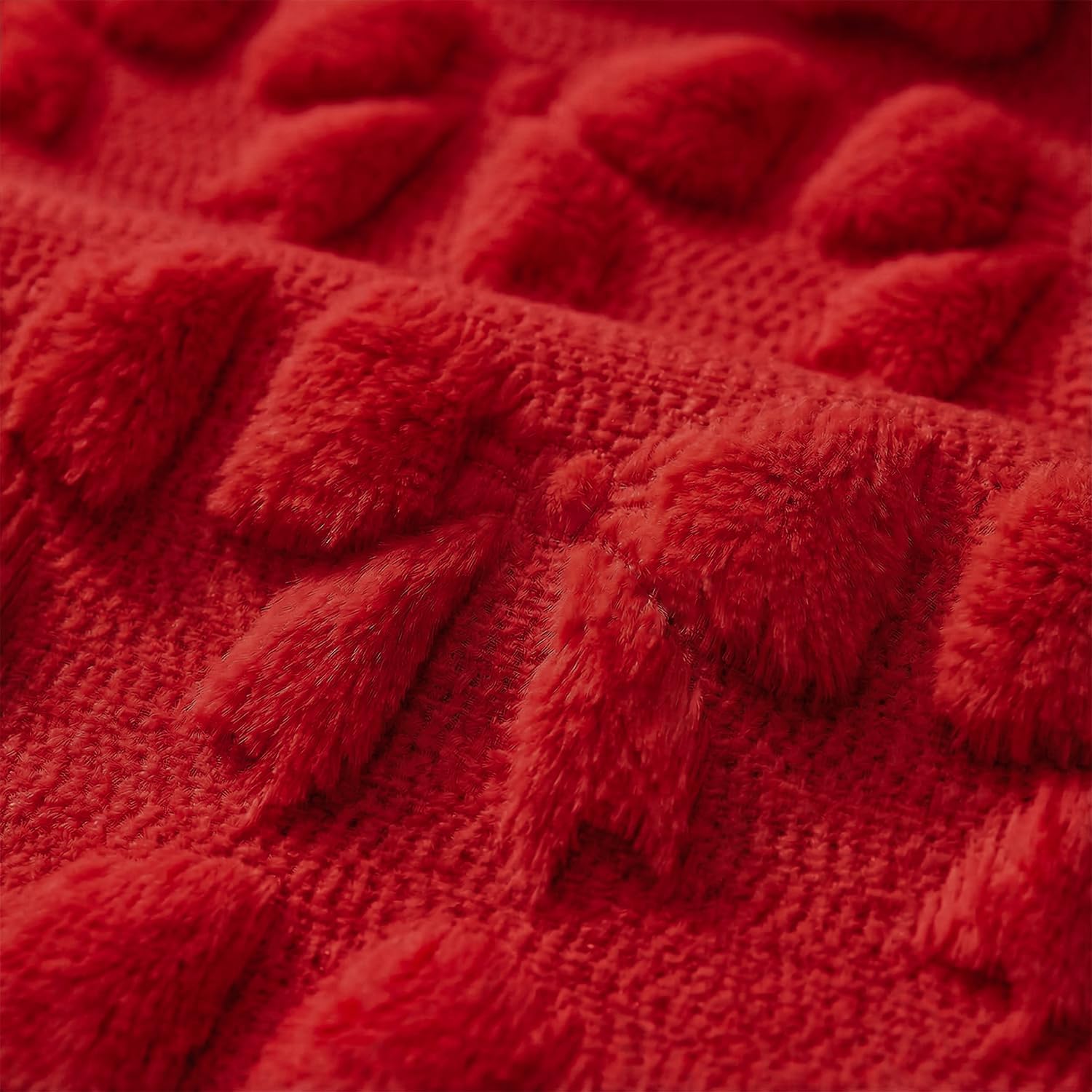 Horaldaily Valentine Bow Blanket Throw, Red Bow Soft Fuzzy Plush Faux Fur Cozy Blankets for Couch Sofa Bed Lounging, Ideal Gifts for Kids Adults Wife Self, 50x60 - Image 4