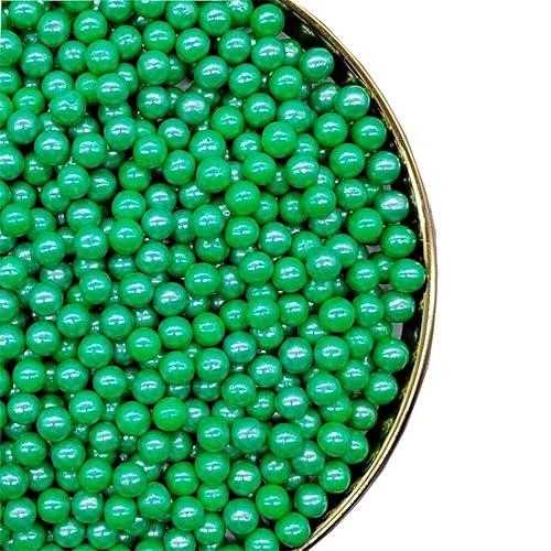 Gránulos verdes de Navidad para decoración de pasteles, 4.6 onzas, perlas comestibles, chispas de galletas, perlas de azúcar, perlas comestibles
