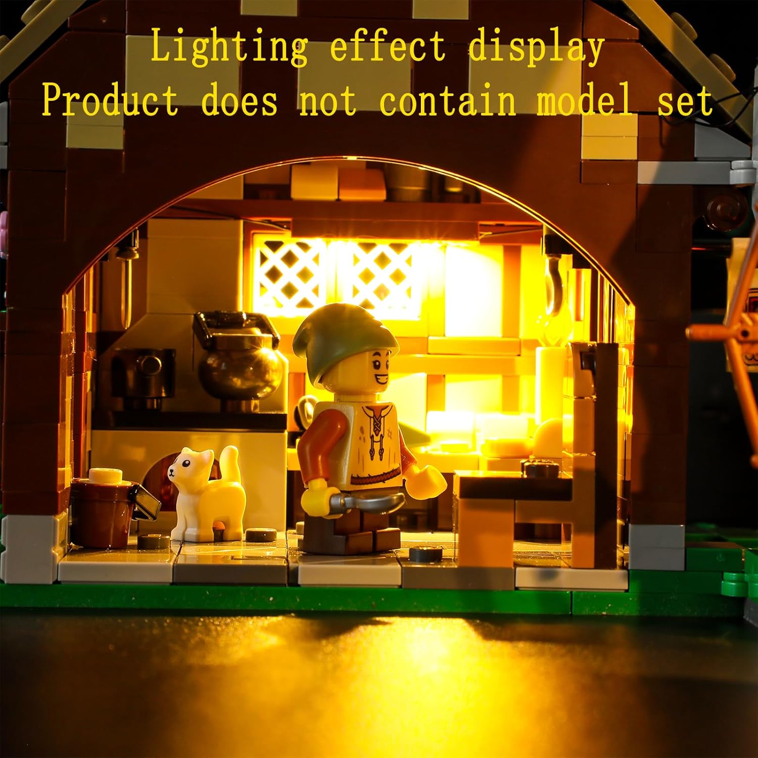 GEAMENT LED Light Kit Compatible with Lego Medieval Town Square - Lighting Set for Icons 10332 (Model Set Not Included)