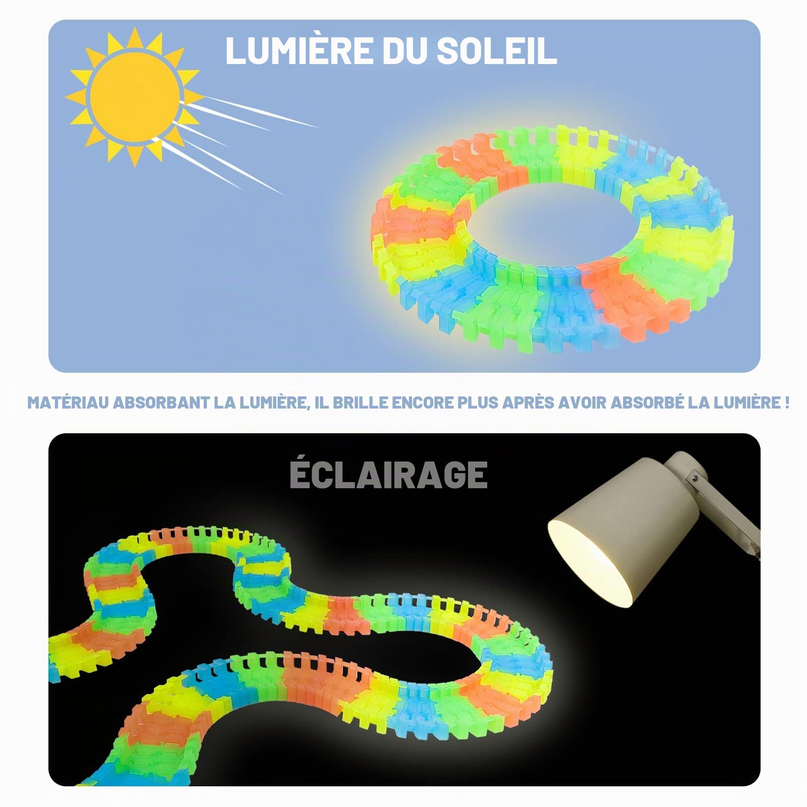 Jouet Enfant 3 Ans Circuit Voiture Enfant Jeux Enfants 3 Ans avec 2 Circuit Voiture Electrique Flexible Bricolage Jeu de Construction Educatif Jouet Garçon Cadeau Garcon Fille 3 4 5 Ans-240 Pièces