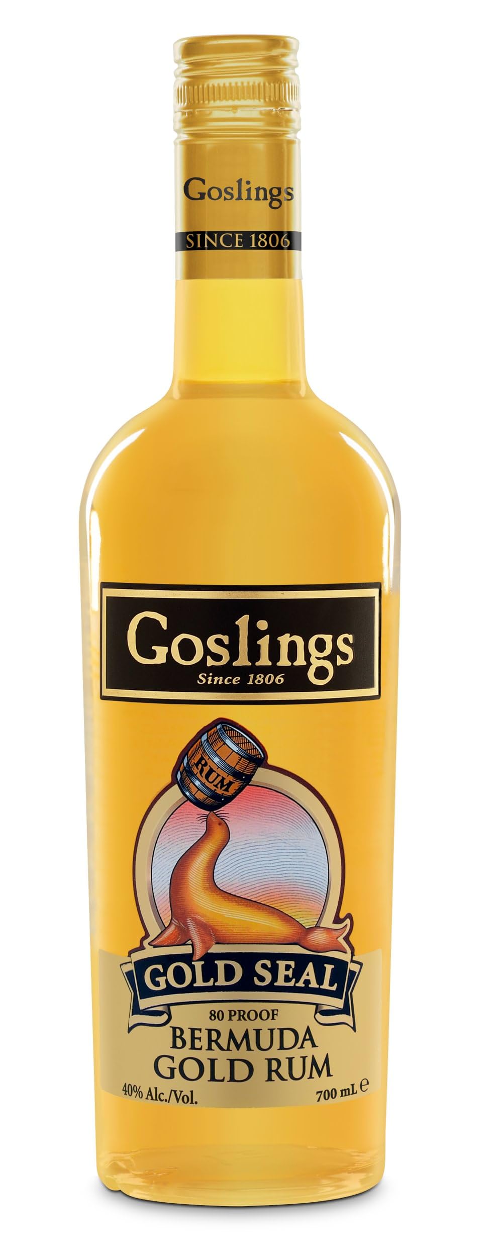 Gosling’s Gold Seal Rum 70 cl 40% ABV Crafted for Smooth Golden Cocktails