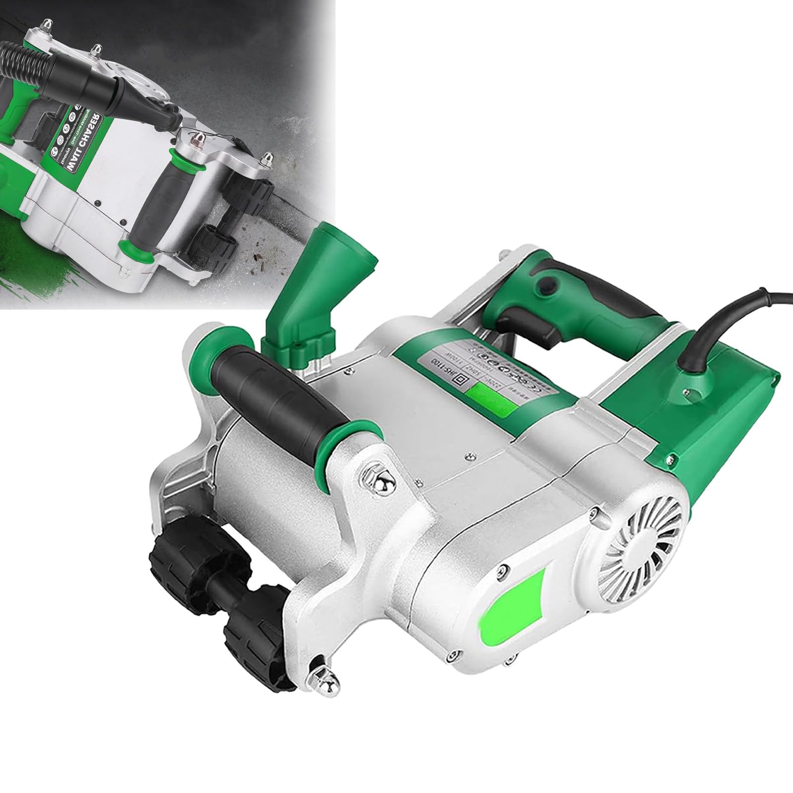 Macchina Scanalatrice Elettrica per Pareti da 1100 W, Macchina per Scanalature in Cemento, profondità E Larghezza di Taglio 1,5" X 1,3", per Muri, Mattoni, Granito, Marmo, Cemento