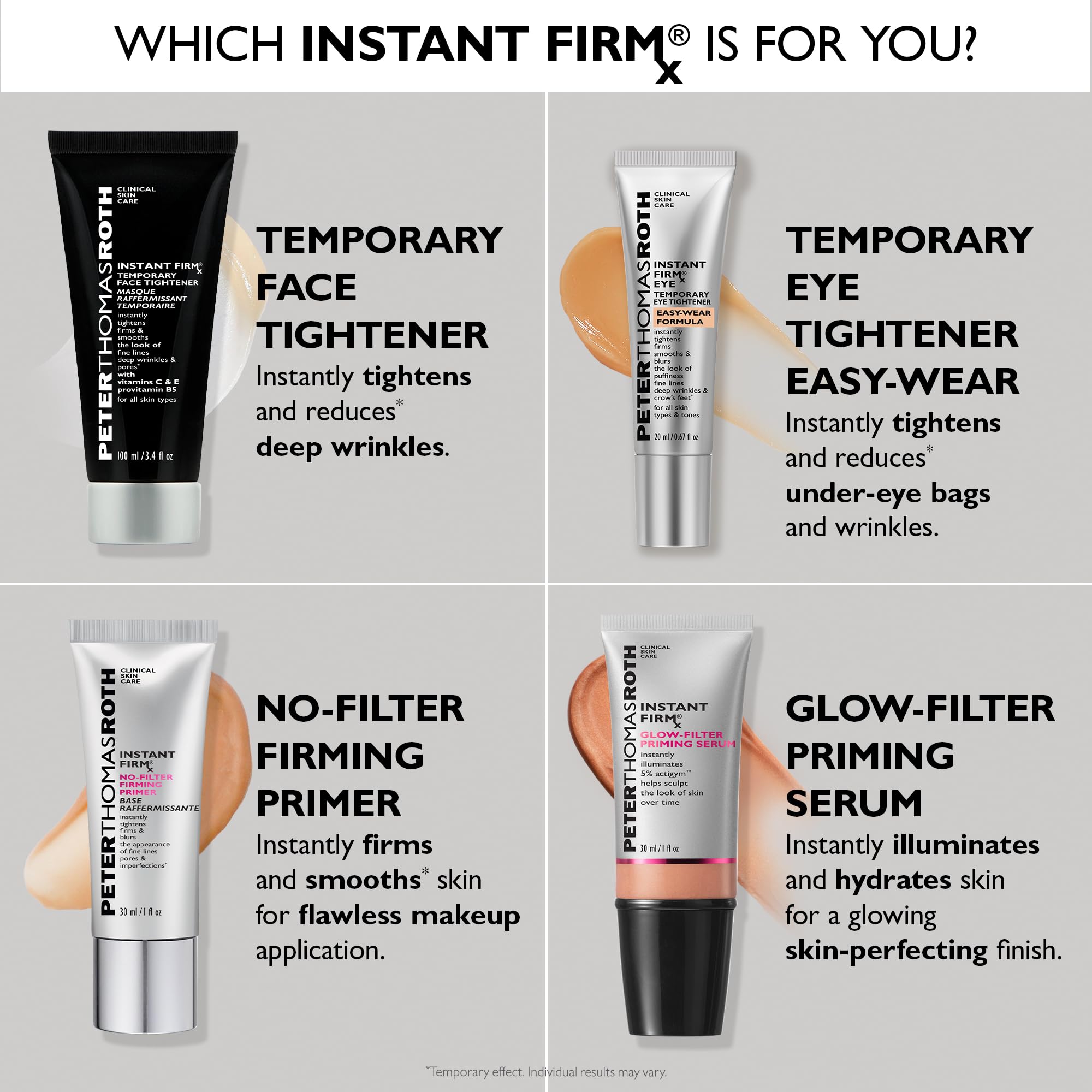 Peter Thomas Roth Instant FIRMx Eye Temporary Eye Tightener Easy-Wear Formula – Sofort Straffendes Augenserum gegen Tränensäcke, Falten & Krähenfüße – Anti-Aging Augenpflege mit Peptiden