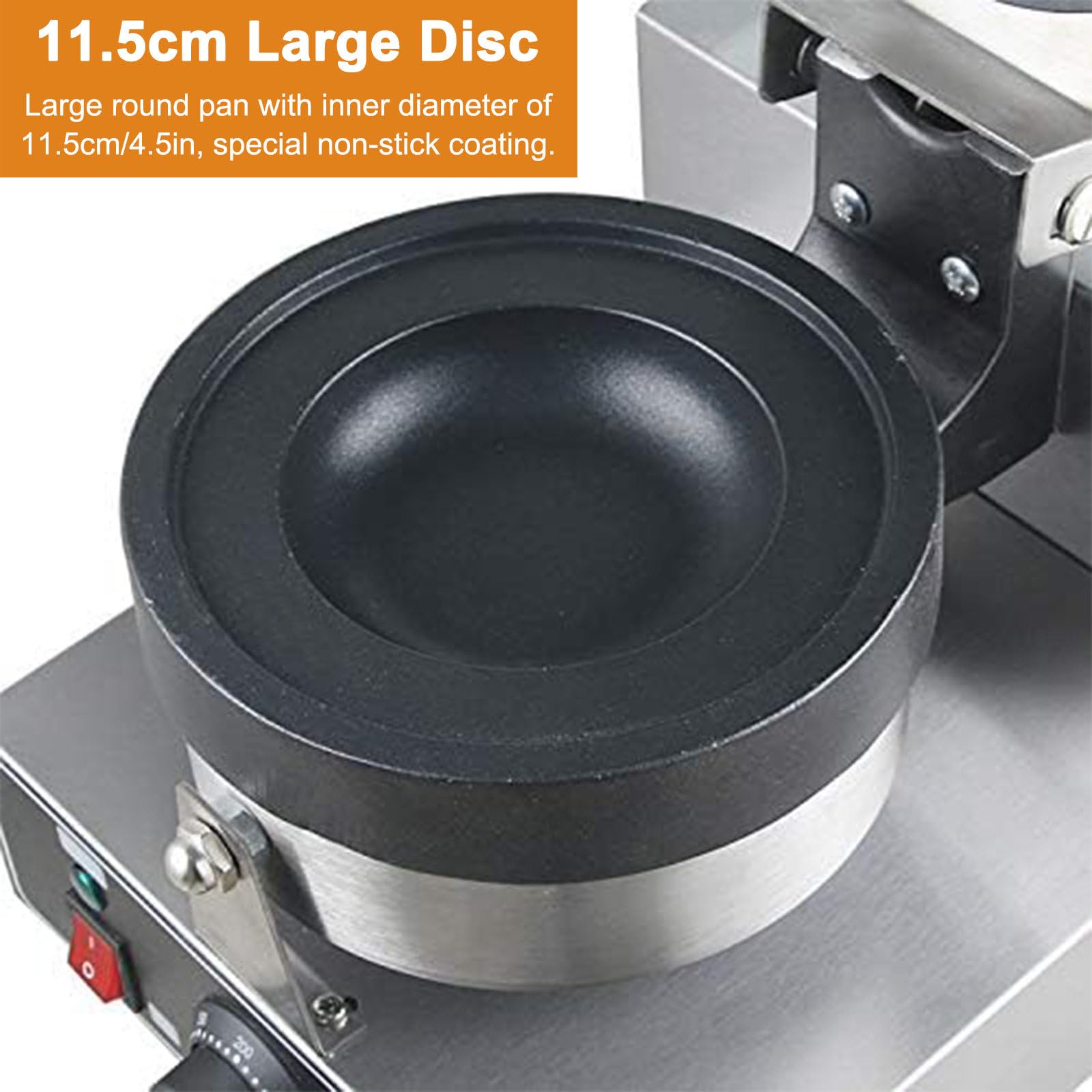 Hamburger Waffle Maker Sandwich Press per uso domestico commerciale, Burger Maker Mold Ice Cream Burger Machine Antiaderente 1200W, 110V