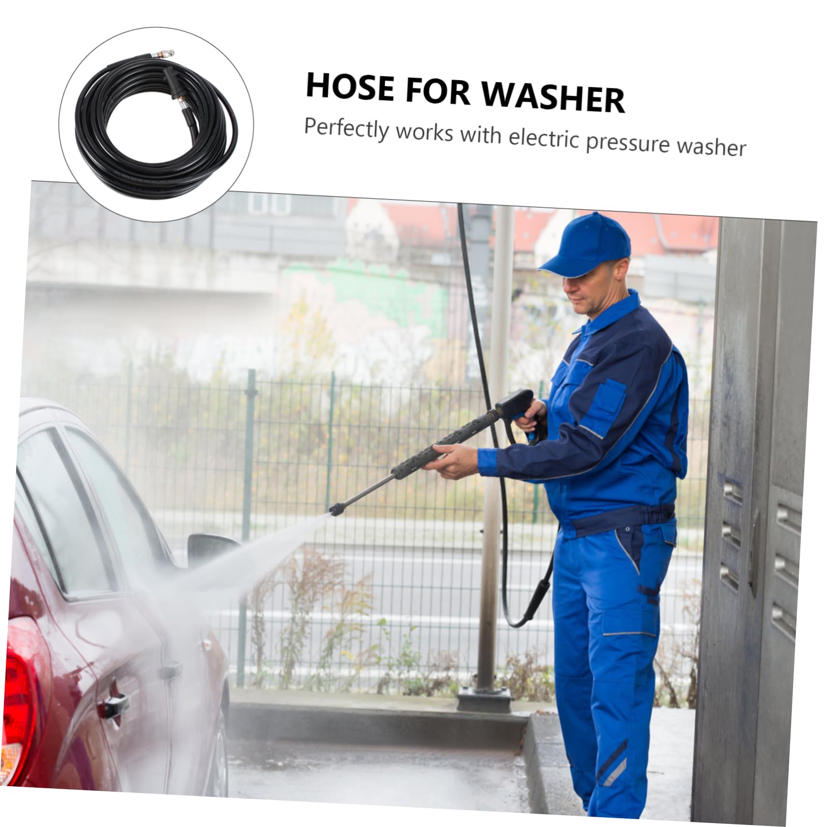 Gogogmee Performance 15m Pressure Hose High Pressure Hose for Drain Sewer Lines Compatible