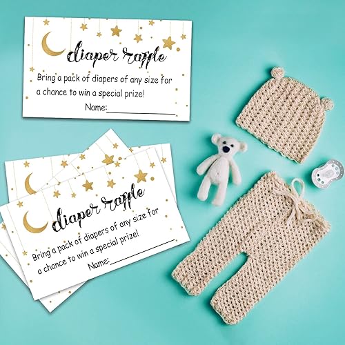 Miniatura 4 de Giftideaworkshop 50 boletos para rifas de pañales para invitaciones de baby shower, juego de baby shower, trae un paquete de pañales para ganar