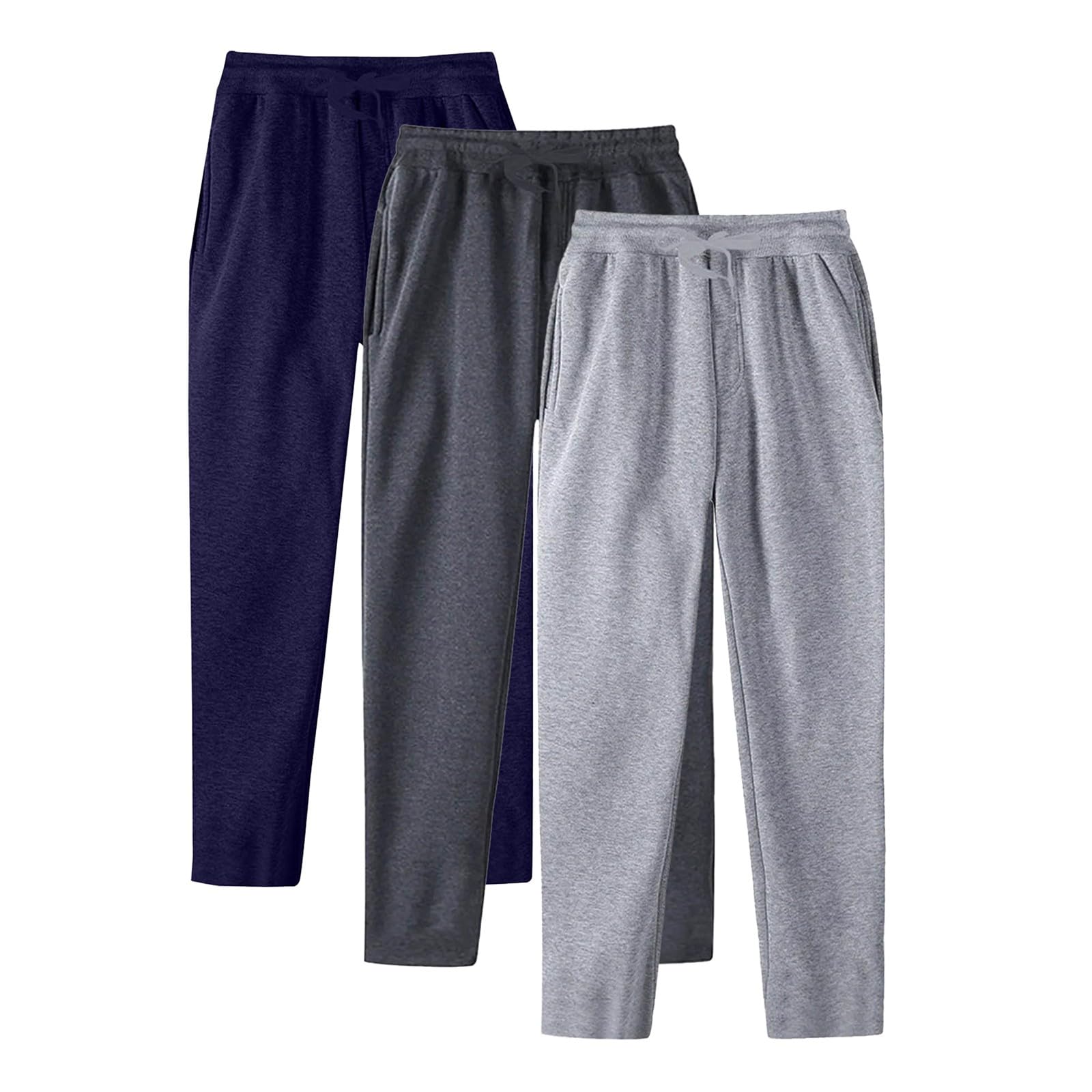 Pantaloni Allenamento Uomo,Set 3 Pantaloni Tuta Uomo,Pantalone Sportivi Traspirante Pantalone Palestra Vita Elastica Con Coulisse Jogger Larghi Confortevole Per Fitness Leggero Lavoro Leggero