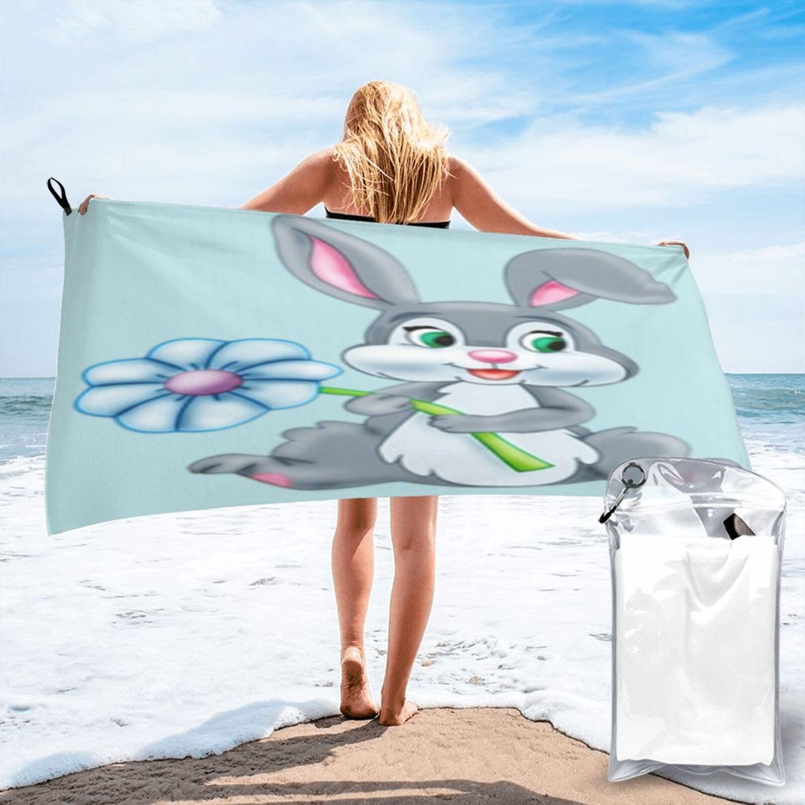 Serviette de plage microfibre légère et drap de bain à séchage rapide pour le sport