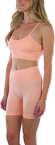 Miniatura 6 de ToBeInStyle Women's Active and Lounging Crew T-Shirt or Cami Top and Matching Shorts Sets