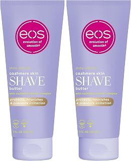 eos Cashmere Skin Collection Shave Butter- Vanilla Cashmere,Non-Foaming,Moisturizing,Prevents Razor Burn,Shave Cream for Women,eos-Shave Cream,7 fl oz,(Pack of 2)