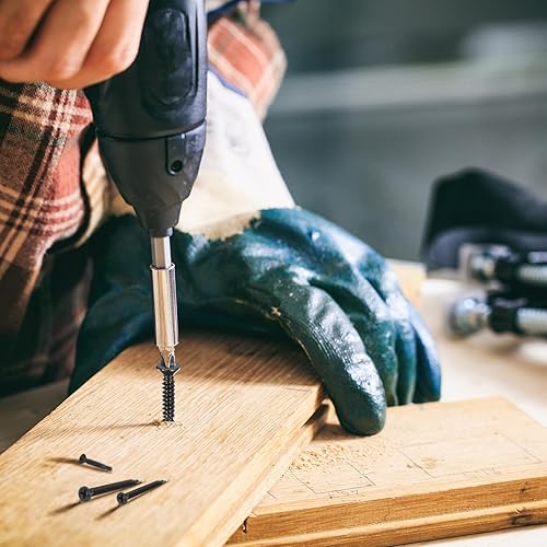 Miniatura 5 de uxcell Tornillos de chapa metálica #10 x 2-12", 50 tornillos autoperforantes Phillips de cabeza plana de acero inoxidable 410 de óxido negro