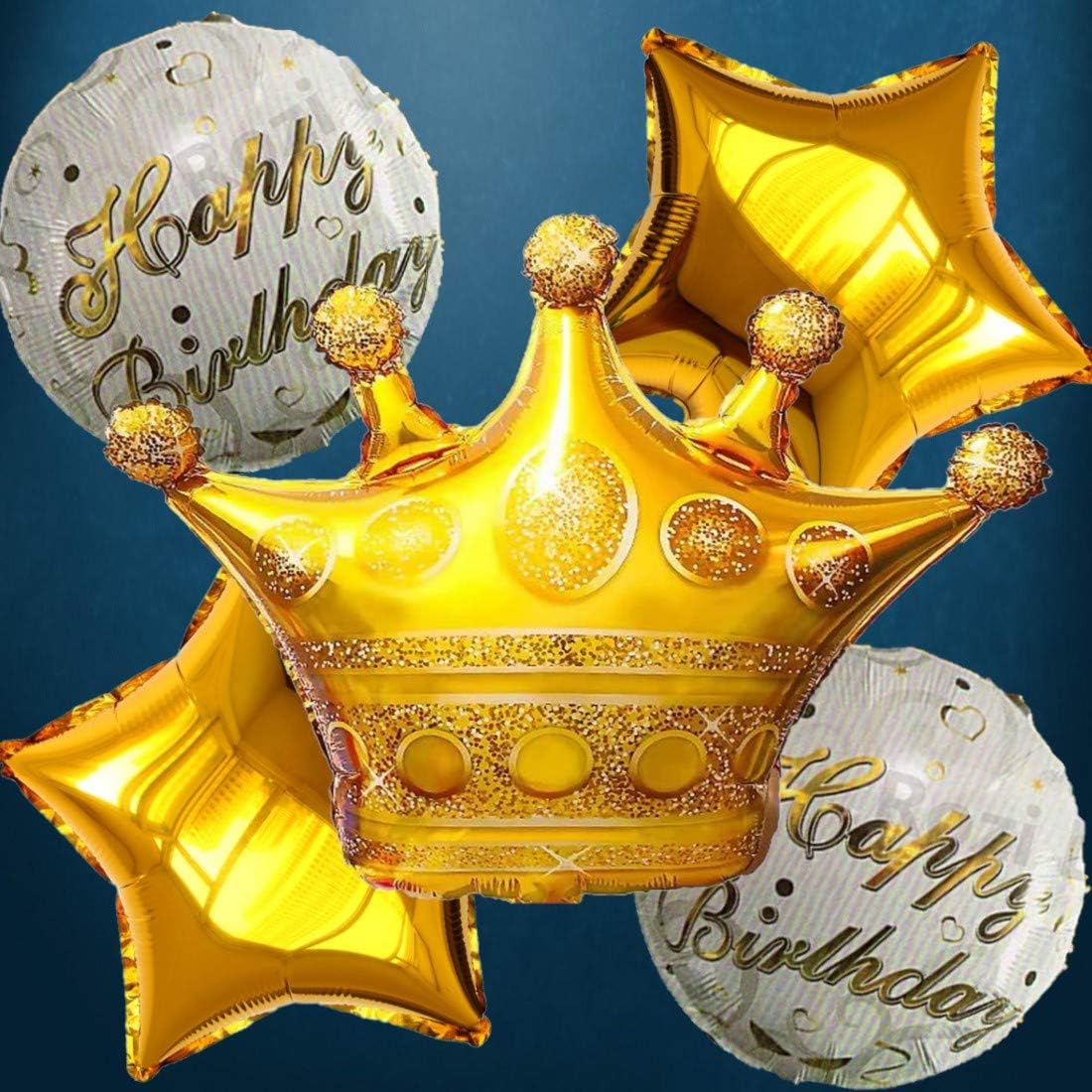 Party Propz Elegant Birthday Decoration Items Set of 8 Golden Balloon