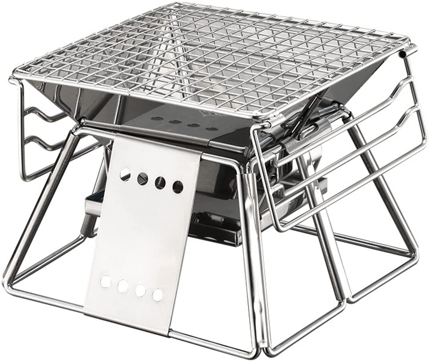 Barbecue en acier inoxydable avec surface pliante antiadhésive durable