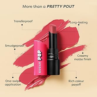 SUGAR POP Matte Ultrastay Lipstick | Vitamin E | 100% Transferproof - 08 Coffee Craze 4 GM