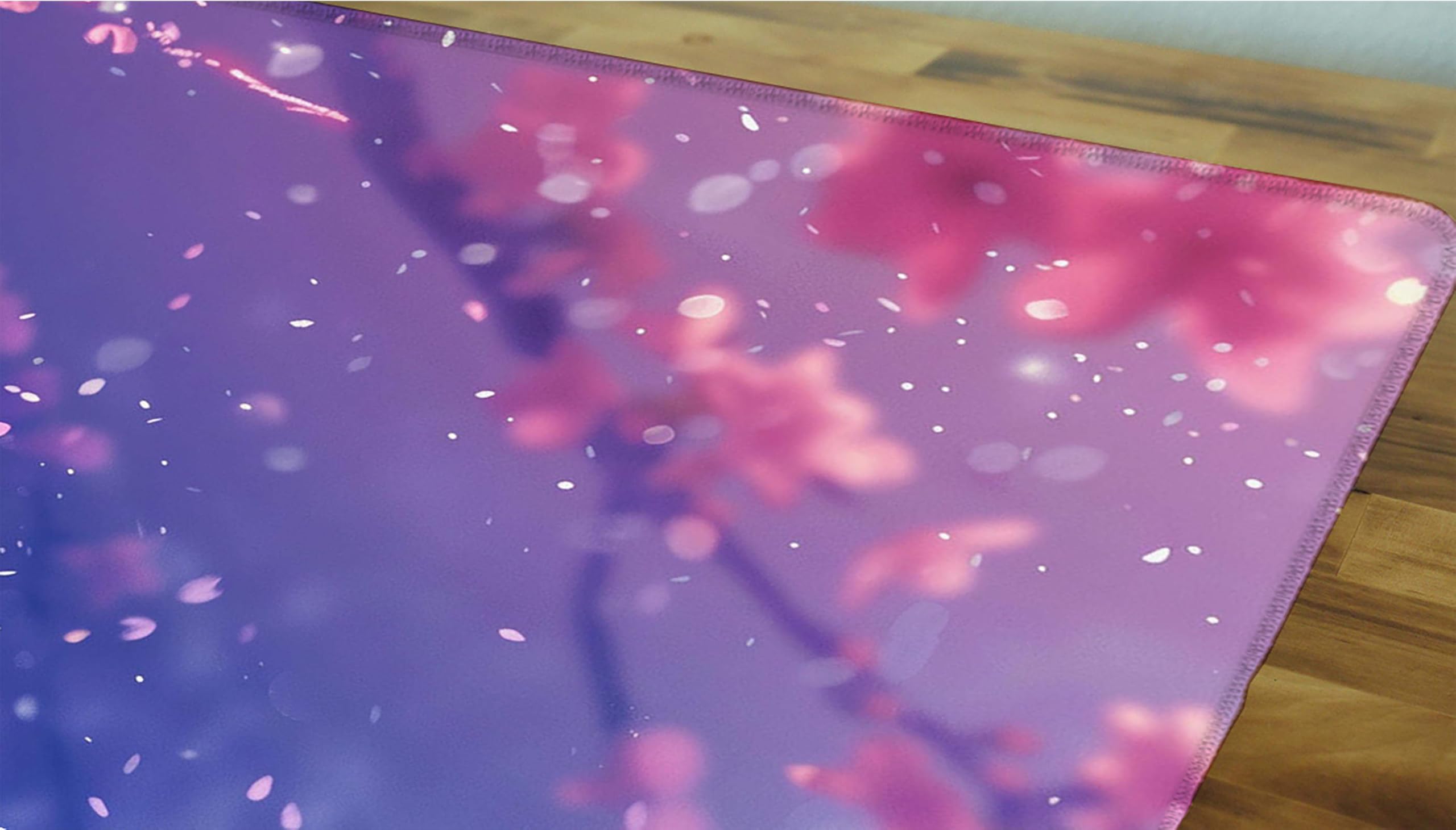 Różowa podkładka pod mysz XXL, podkładka na biurko, 1200 x 600 cm, szyte krawędzie, podkładka pod mysz, gumowa podstawa, ptak, podkładka pod mysz, stabilna przyczepność na gładkich