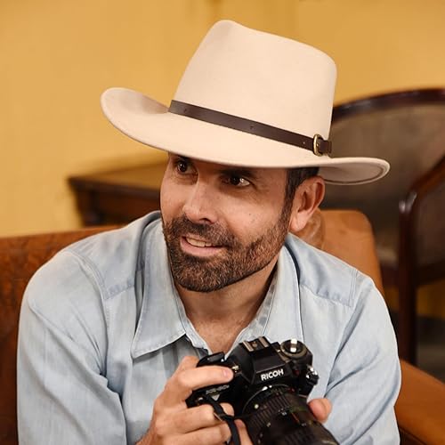 Miniatura 7 de Melbourne - Sombrero de fieltro de lana para mujereshombres, sombrero de vaquero con lágrima aplastable, sombrero de invierno y otoño  Sombrero de