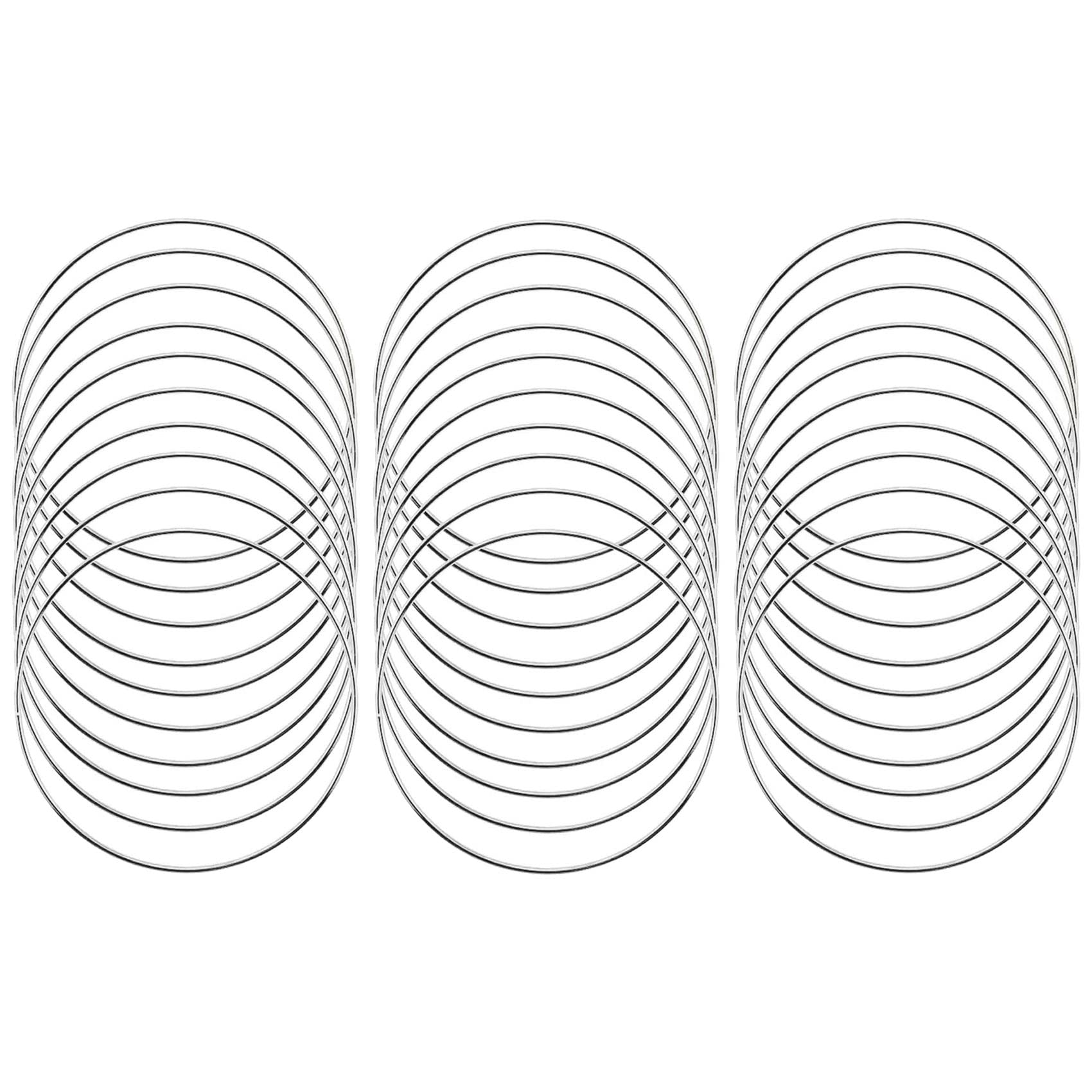 ZDdo30 Pack 4 Inch Silver Catcher Metal Rings Hoops Wreath Macrame Creations Ring for Crafts DIY