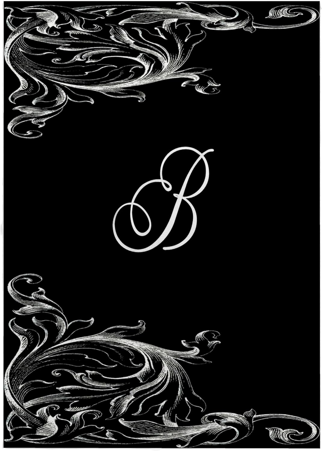3dRose Image of Scrolly Victorian Style Letter B 22x30 Bath Hand Pool Towel