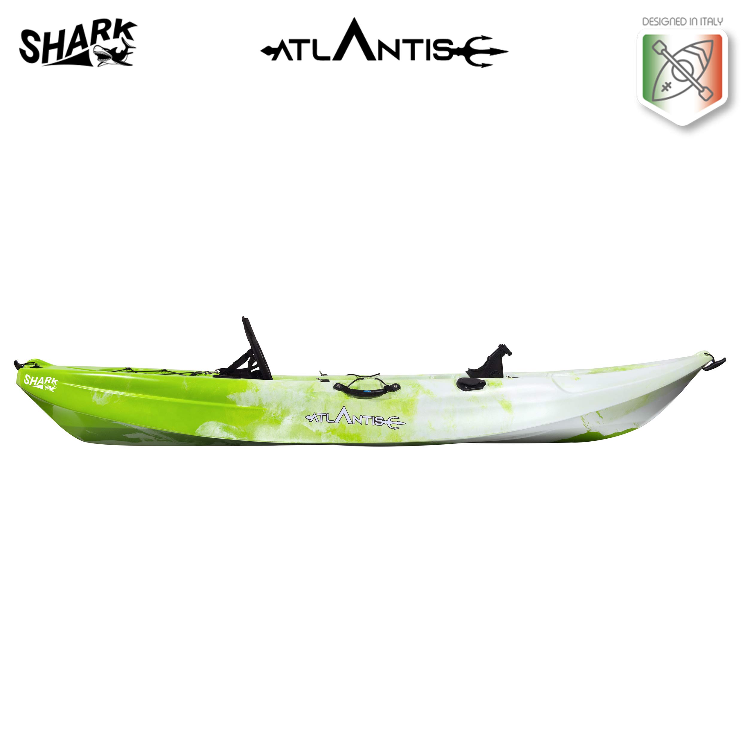 Atlantis Shark Kayak da Pesca, 280 x 83 cm, con Gavoni e Accessori