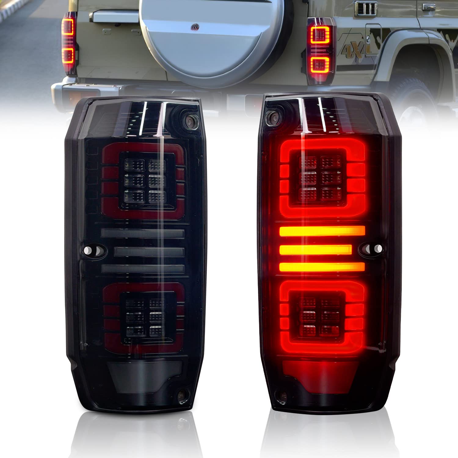 TOYOTA テールランプ(リアライト) Genuine Parts Amazon.com: ATDK GROUP Tail Lights Assembly for TOYOTA Land