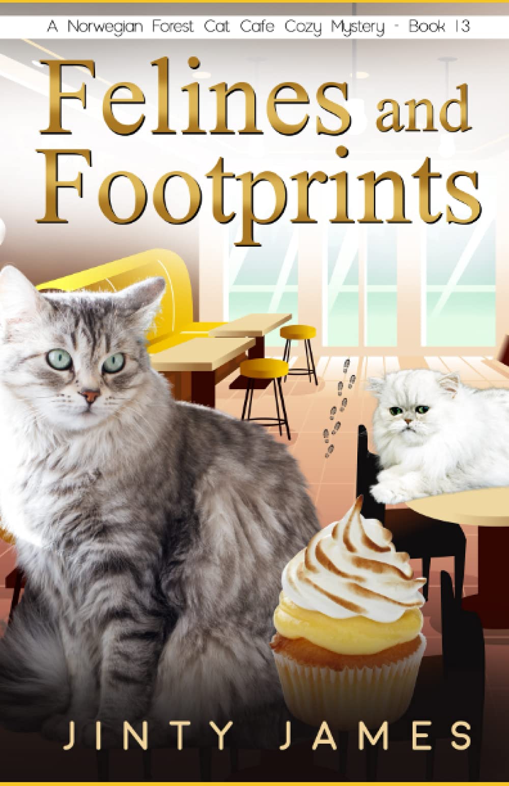 Felines and Footprints: A Norwegian Forest Cat Café Cozy Mystery – Book 13