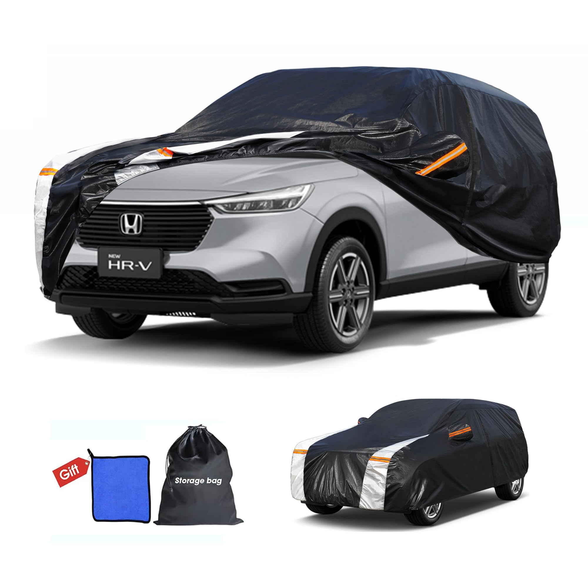 Photo 1 of 10 Layers Car Cover Custom Fit for Honda H-RV 2020-2026 100% Waterproof All Weather Automobiles, Gift with Towel, Heavy Duty Car Covers for Rain Sun UV Protection with Door Zipper.