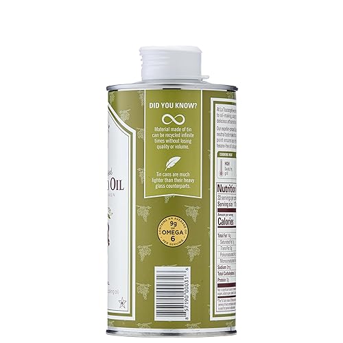 Miniatura 3 de La Tourangelle Aceite de semilla de uva prensada expulsor aceite de cocina neutro de alto calor condimento de hierro fundido también ideal para