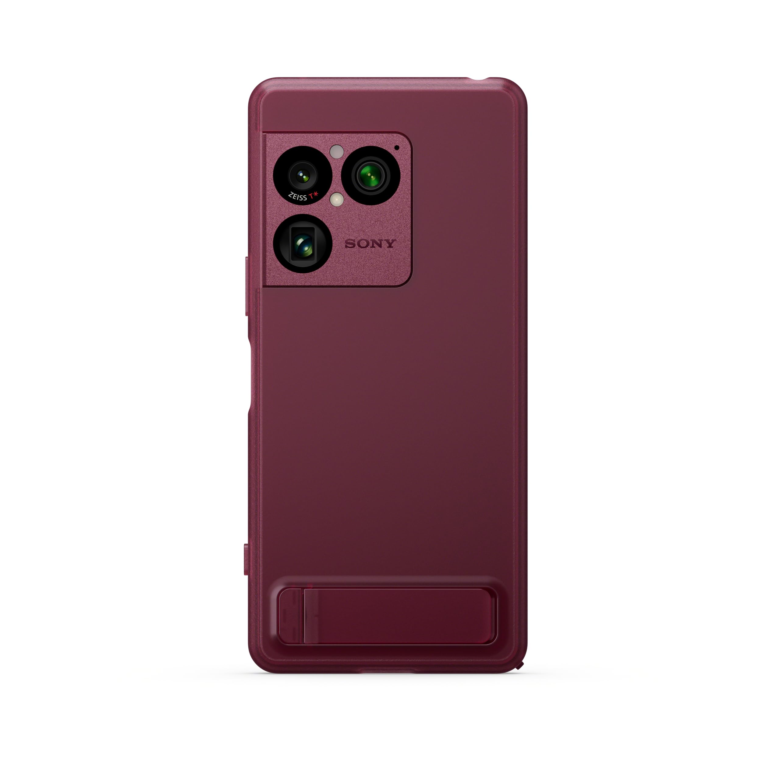 Xperia 1 VIII Handyhülle, stilvolle Hülle mit Ständer, erstklassiger Schutz, präzise Ausschnitte, schlankes Design und verbesserte Griffigkeit – Rojo Granate