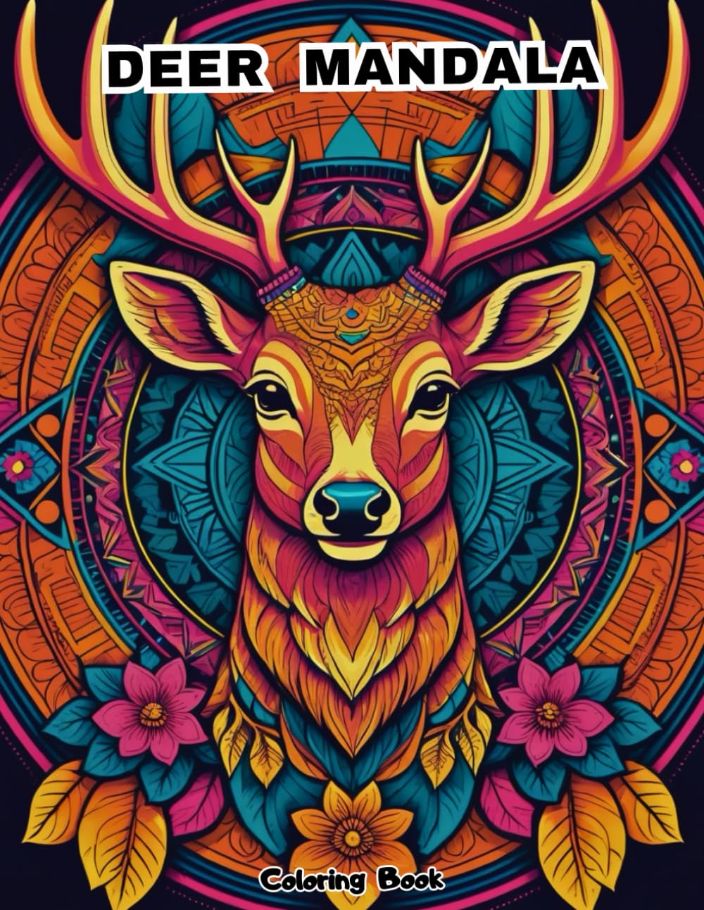 Deer Mandala Coloring Book for Adults: Stress-Relief with Detailed Forest Wildlife Designs.