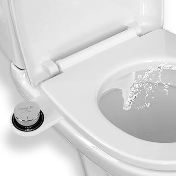 SereneLife Bidet Sprayer Seat | Toilet Alternative Paper-Tushy Cleaner | Feminine Wash for Women, White