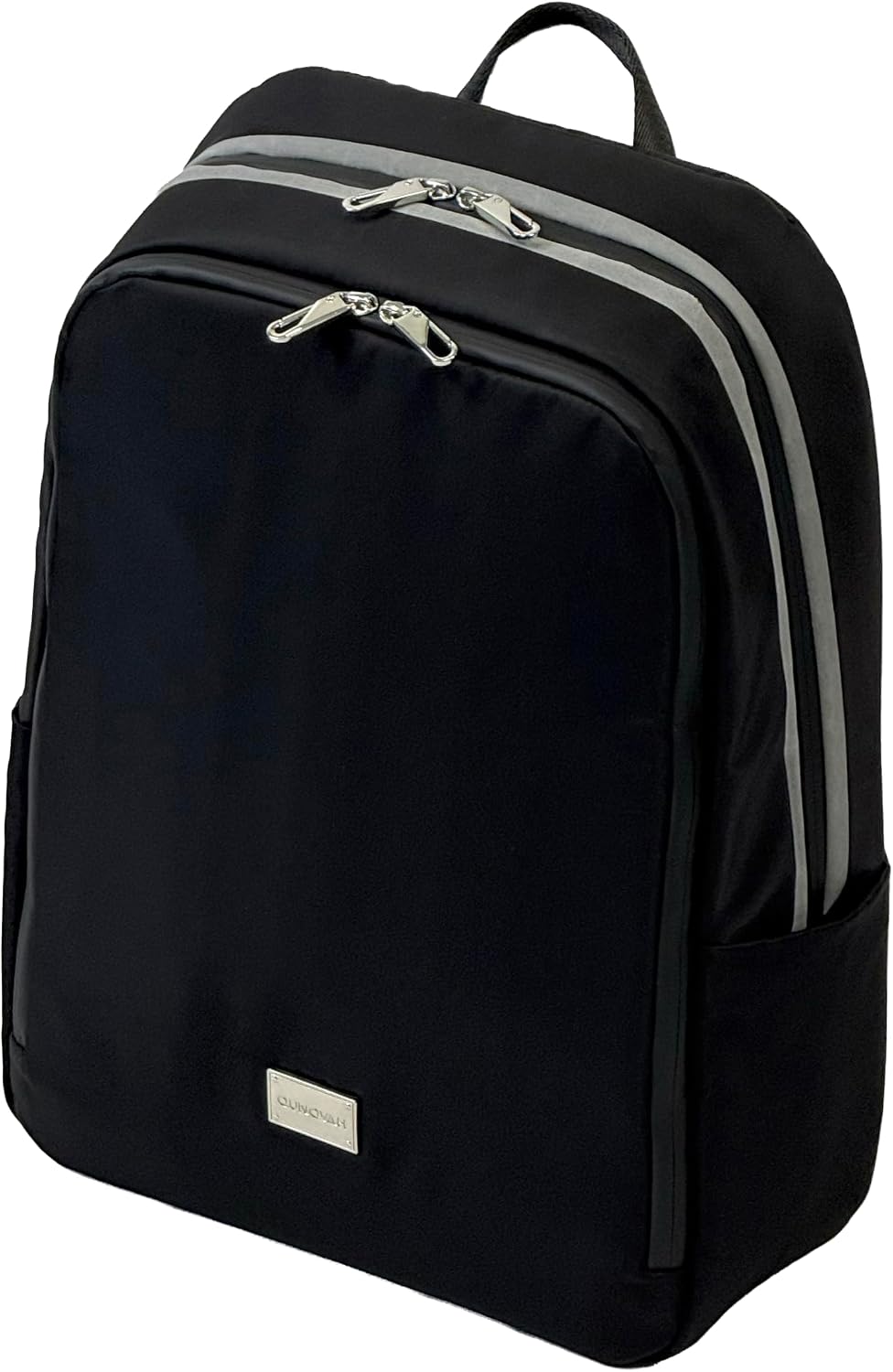 Lumos Laptop Backpack in Black 20L, Premium Slim Work Travel Backpack, Fits 16 in Laptop, Water Resistant, Anti Theft (Serene Black)