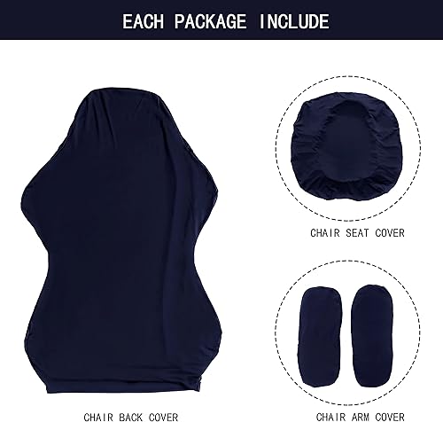 Miniatura 3 de SARAFLORA Fundas para Sillas Gaming Elásticas y Lavables Fundas para Sillas de Computadora para Sillones, Sillas Giratorias, Silla de Jefe de