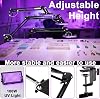 Feghezja Unidad de Exposición UV LED 100W Luz para Serigrafía, Luz Negra UV con Soporte Ajustable y Pinza de Fijación para Serigrafía, Cianotipias, Resina, Curado de Impresora 3D, Suministros para Fabricación de Joyas 7